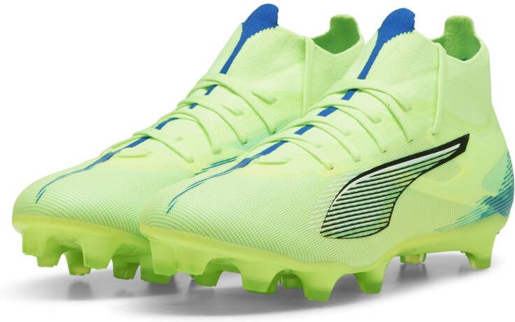 PUMA Ultra 5 Match+ Gras Kunstgras Voetbalschoenen (MG) Dames Groen Blauw Zwart Wit