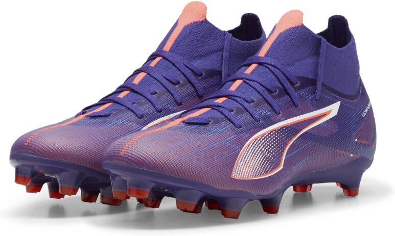 PUMA Ultra 5 Match+ Gras Kunstgras Voetbalschoenen (MG) Dames Paars Lichtroze Wit