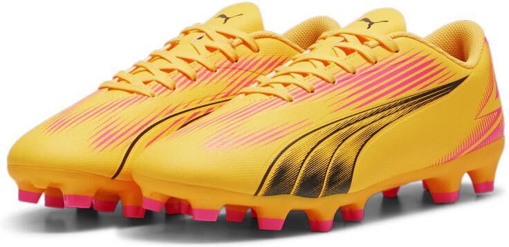 PUMA Ultra Play Gras Kunstgras Voetbalschoenen (MG) Oranje Zwart Roze