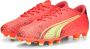 PUMA Ultra Play Gras Kunstgras Voetbalschoenen (MG) Kids Oranje Lichtgroen - Thumbnail 3