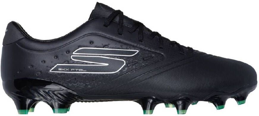 Skechers Razor 1.5 Academy Gras Voetbalschoenen (FG) Zwart Zilver Groen