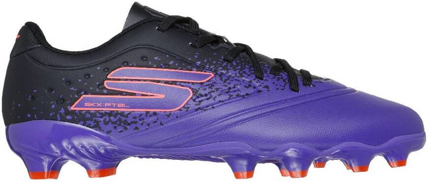 Skechers Razor 1.5 Gras Voetbalschoenen (FG) Kids Paars Zwart Oranje