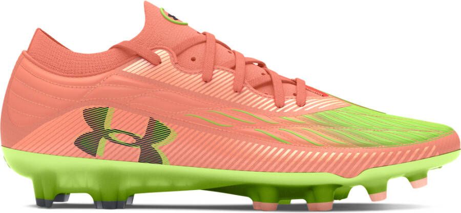 Under Armour Magnetico Elite 4.0 Gras Voetbalschoenen (FG) Oranje Groen