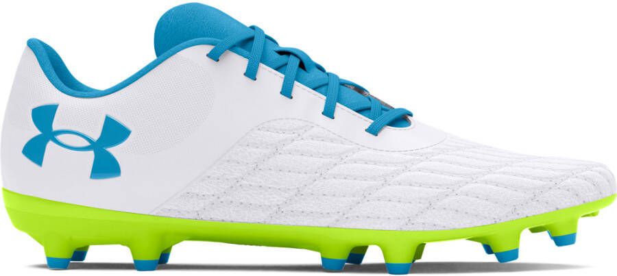 Under Armour Magnetico Select 3.0 Gras Voetbalschoenen (FG) Wit Blauw Groen