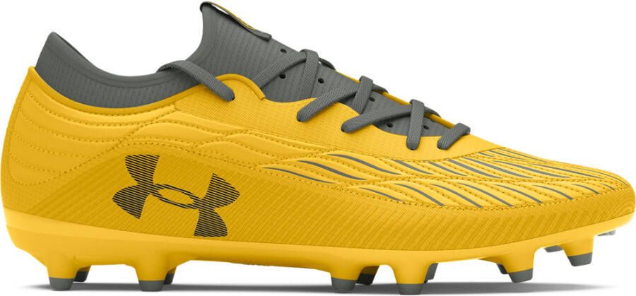 Under Armour Magnetico Select 4.0 Gras Voetbalschoenen (FG) Kids Geel Grijs