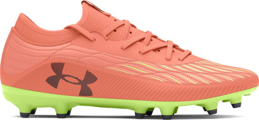 Under Armour Magnetico Select 4.0 Gras Voetbalschoenen (FG) Kids Oranje Groen