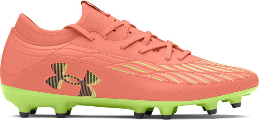 Under Armour Magnetico Select 4.0 Gras Voetbalschoenen (FG) Oranje Groen