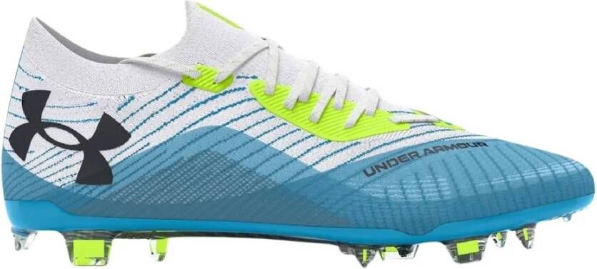 Under Armour Shadow Elite 2.0 Gras Voetbalschoenen (FG) Wit Blauw Geel