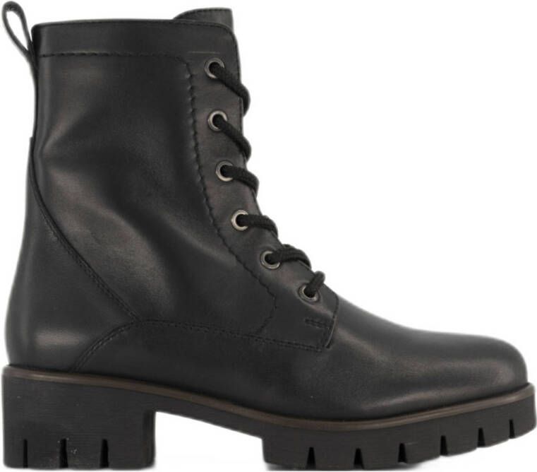 5th Avenue leren veterboots zwart