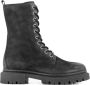 5th Avenue leren veterboots zwart - Thumbnail 1