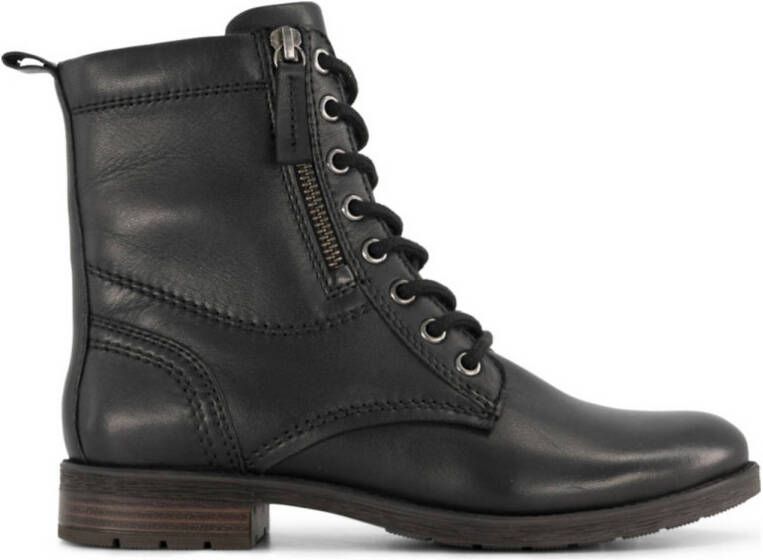 5th Avenue leren veterboots zwart