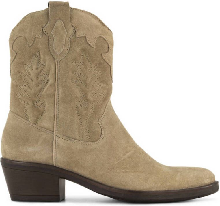 5th Avenue suède cowboylaarzen beige