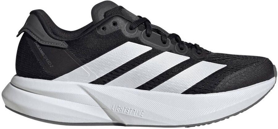Adidas Performance Duramo Speed 2 hardloopschoenen zwart wit grijs