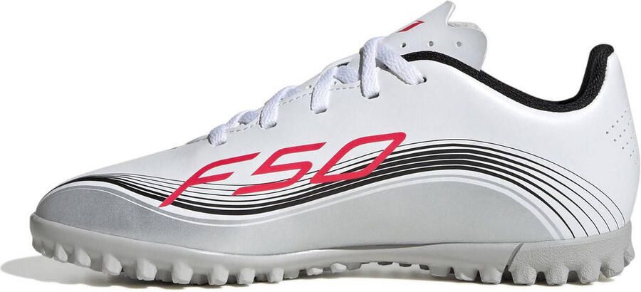 Adidas Perfor ce F50 Messi Club junior voetbalschoenen wit rood grijs