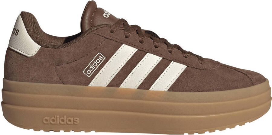 Adidas VL Court Bold suède dames sneakers bruin Echt leer
