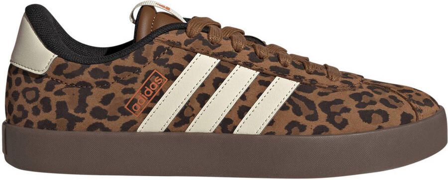 Adidas Sportswear VL Court sneakers bruin dierenprint wit