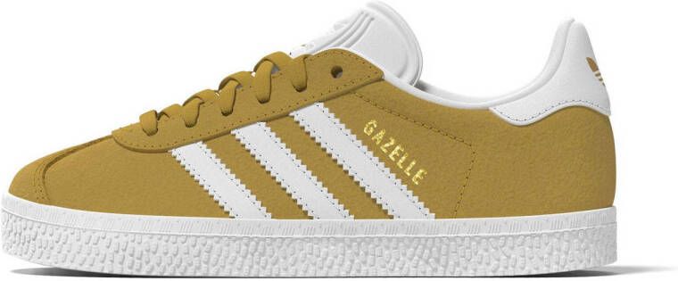 Adidas Originals Gazelle suède sneakers oker wit