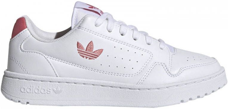 adidas originals ny 92 trainers in white with grey trefoil