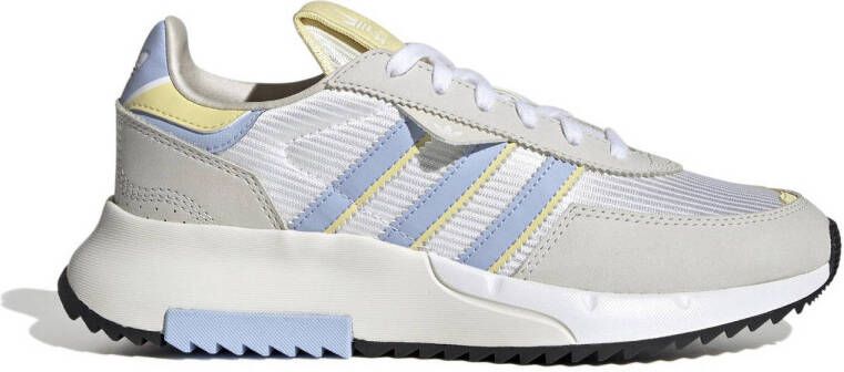 adidas Originals Retropy F2 sneakers wit lichtblauw lichtgeel