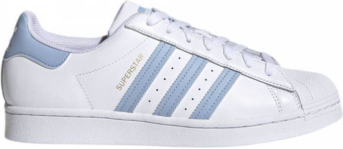 Adidas Originals Superstar sneakers wit lichtblauw Schoenen