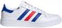 Adidas Originals Team Court sneakers wit kobaltblauw rood - Thumbnail 1