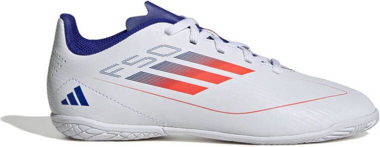 Adidas Perfor ce F50 Club IN Junior zaalvoetbalschoenen wit rood blauw Imitatieleer 37 1 3