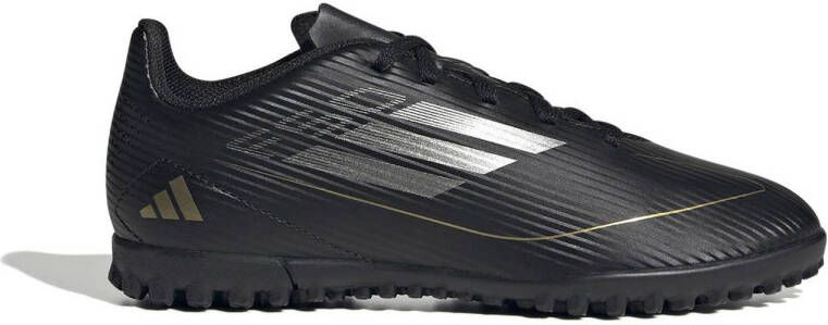 Adidas Perfor ce F50 Club junior voetbalschoenen zwart antraciet goud metallic Imitatieleer 36 2 3