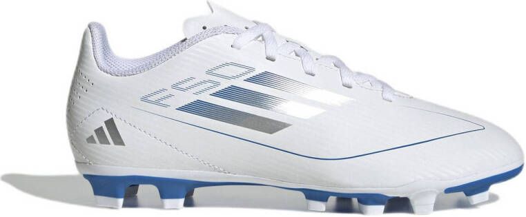 Adidas Perfor ce F50 Club Junior voetbalschoenen wit zilver blaw