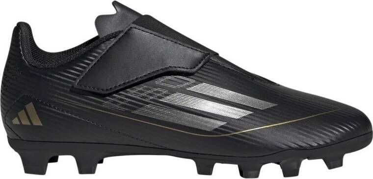 Adidas Perfor ce F50 Club Velcro junior voetbalschoenen zwart antraciet goud Imitatieleer 28