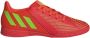 Adidas Performance Predator Edge.4 IN Jr. zaalvoetbalschoenen oranje limegroen zwart - Thumbnail 1