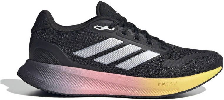 adidas Performance RunFalcon 5 hardloopschoenen zwart roze geel