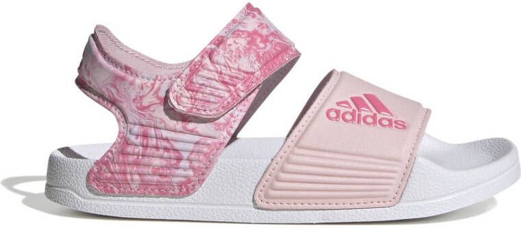 Adidas Sportswear Adilette sandalen lichtroze roze wit Rubber 28