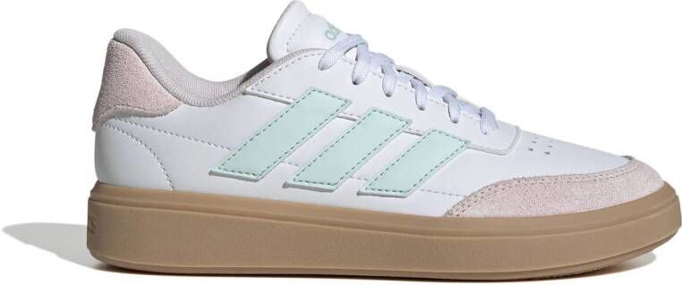 adidas Sportswear Courtblock sneakers wit lichroze gum