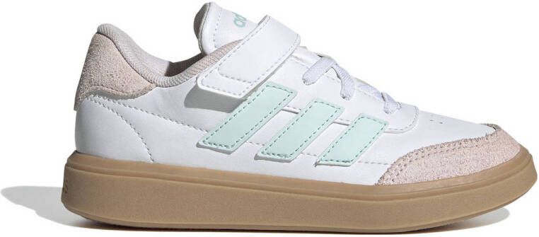 adidas Sportswear Courtblock sneakers wit lichtblauw roze gum