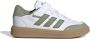 Adidas Sportswear Courtblock sneakers wit mosgroen gum Imitatieleer 28 - Thumbnail 1