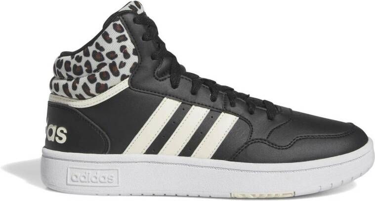 adidas Sportswear Hoops 3.0 Mid sneakers zwart ecru wit