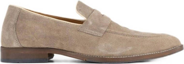 AM SHOE suède loafers taupe