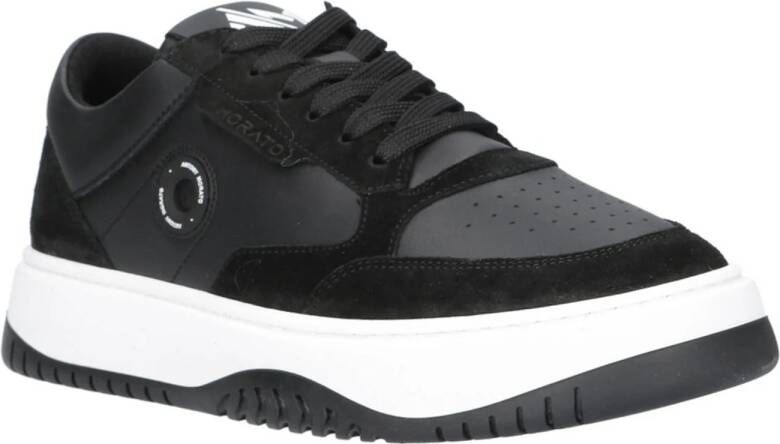 Antony Morato Ehran leren sneakers zwart