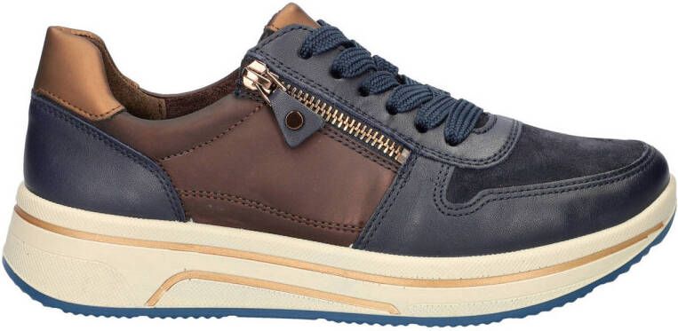 Ara Firenze comfort leren sneakers blauw bruin