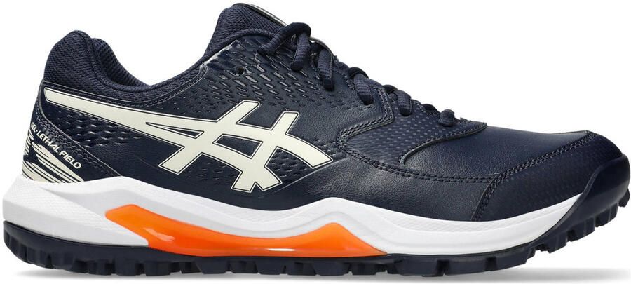 ASICS Gel-Lethal Field 2 hockeyschoenen donkerblauw ecru oranje