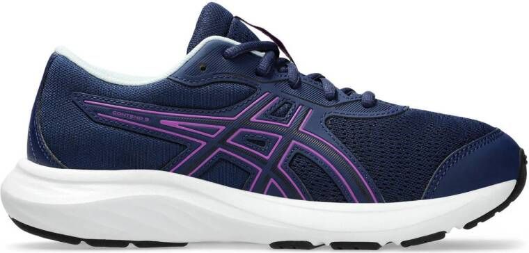 ASICS Contend 9 GS hardloopschoenen donkerblauw fuchsia