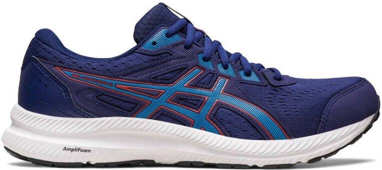 ASICS Gel-Contend 8 hardloopschoenen donkerblauw rood blauw