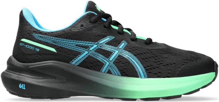 ASICS GT-1000 13 hardloopschoenen zwart aqua