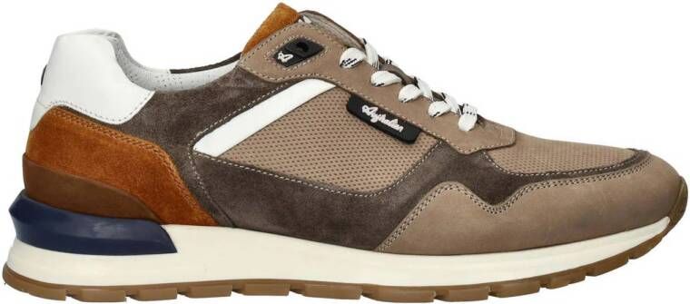 Australian Grijze Leren Sneakers met Comfortabel Voetbed Brown