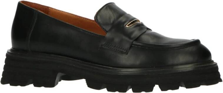 Babouche chunky leren loafers zwart