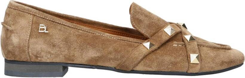 Babouche Josie-2 suède loafers donker beige