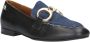 Babouche Jula 53 leren loafers zwart dark denim - Thumbnail 1