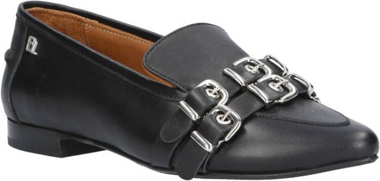 Babouche Vera 1 leren loafers zwart