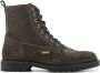 Bench Donkergrijs leren veterboots - Thumbnail 1