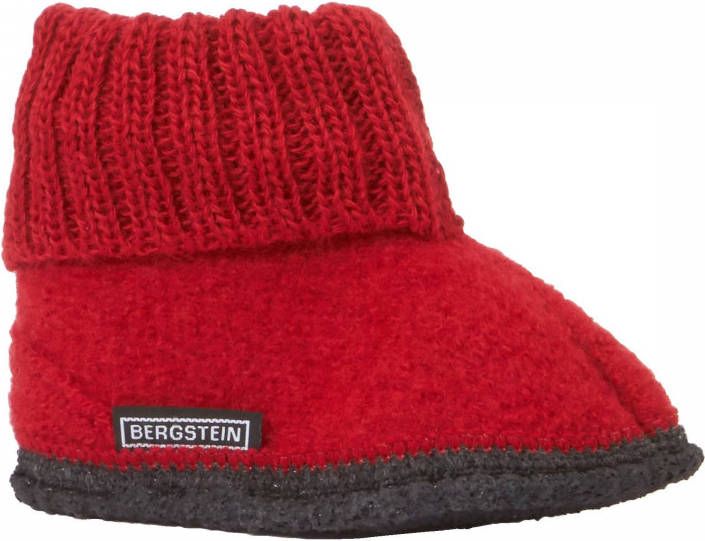 Bergstein Cozy Sloffen Pantoffels voor en kinderen 100% Zuiver sc wol Red